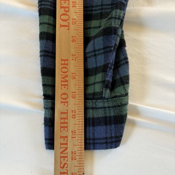 Vermont Flannel Co Unisex Black Watch Plaid Henley Oversized XS USA Made - Picture 14 of 14